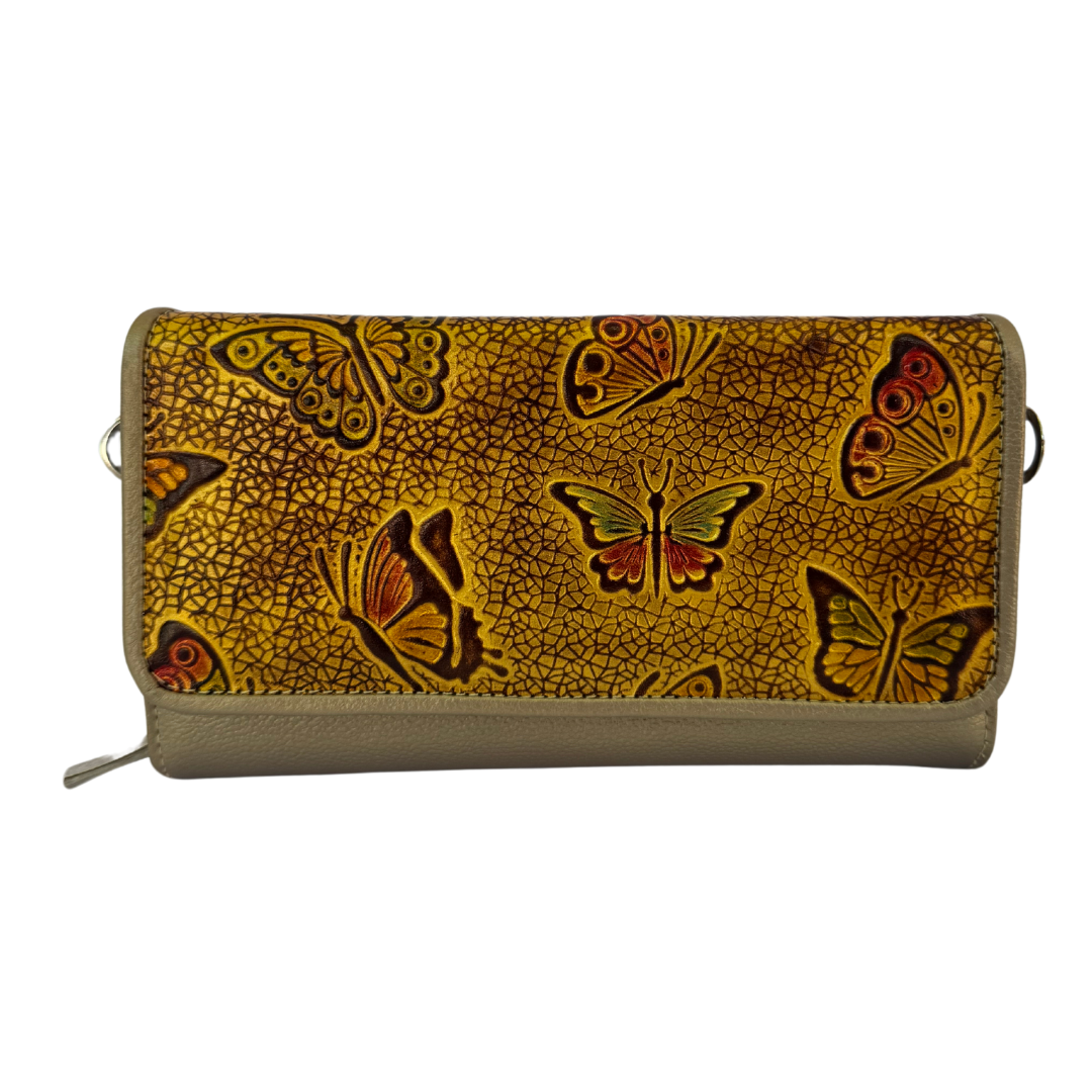 Billetera Dama Correa Dorado M2