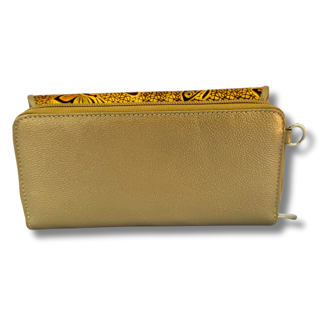 Billetera Dama Correa Dorado M2