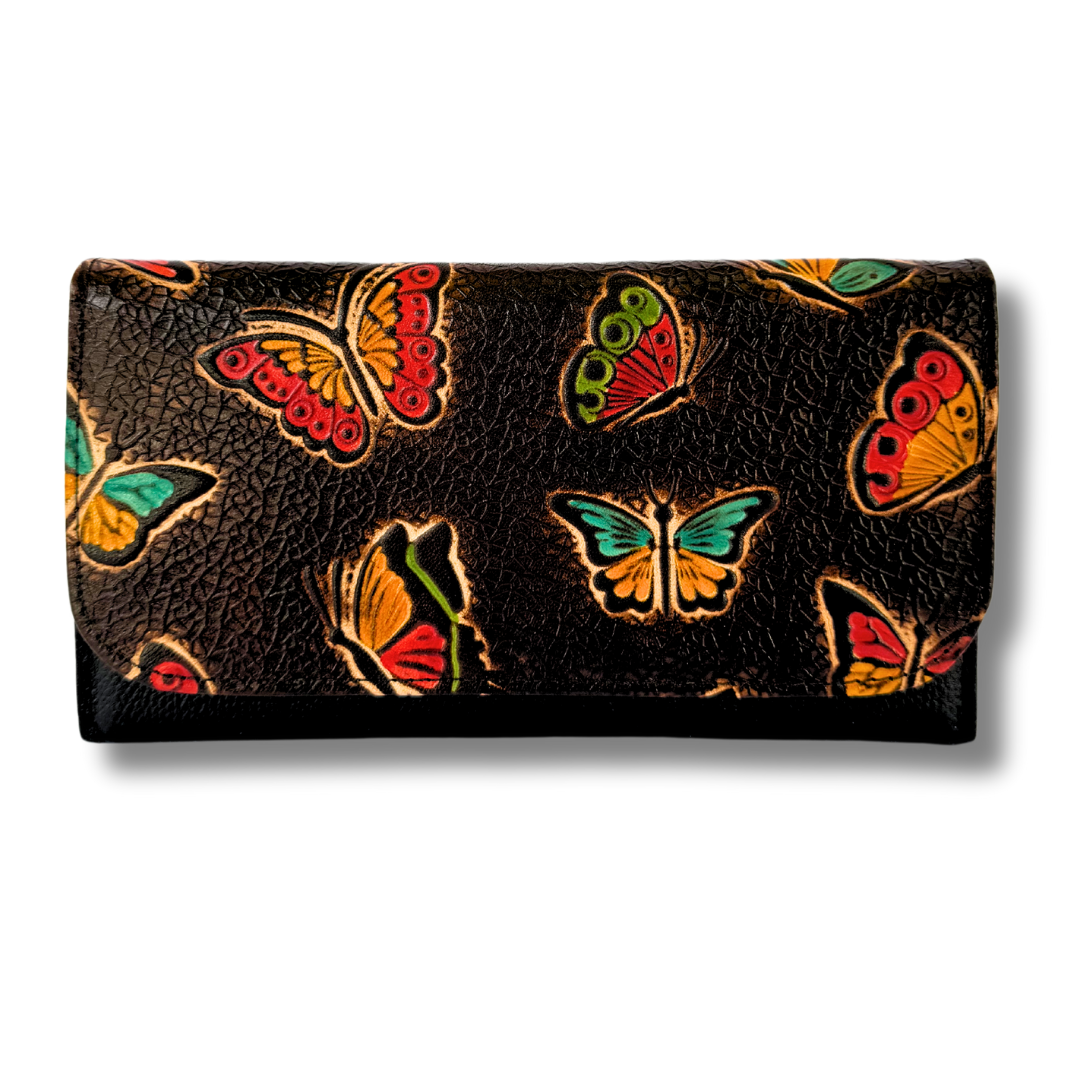 Billetera Dama doble Broche Negro M2