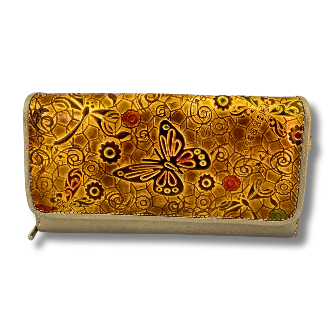 Billetera Dama Correa Dorado M1