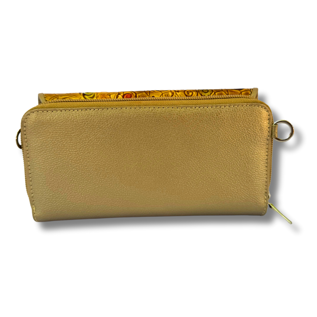 Billetera Dama Correa Dorado M1